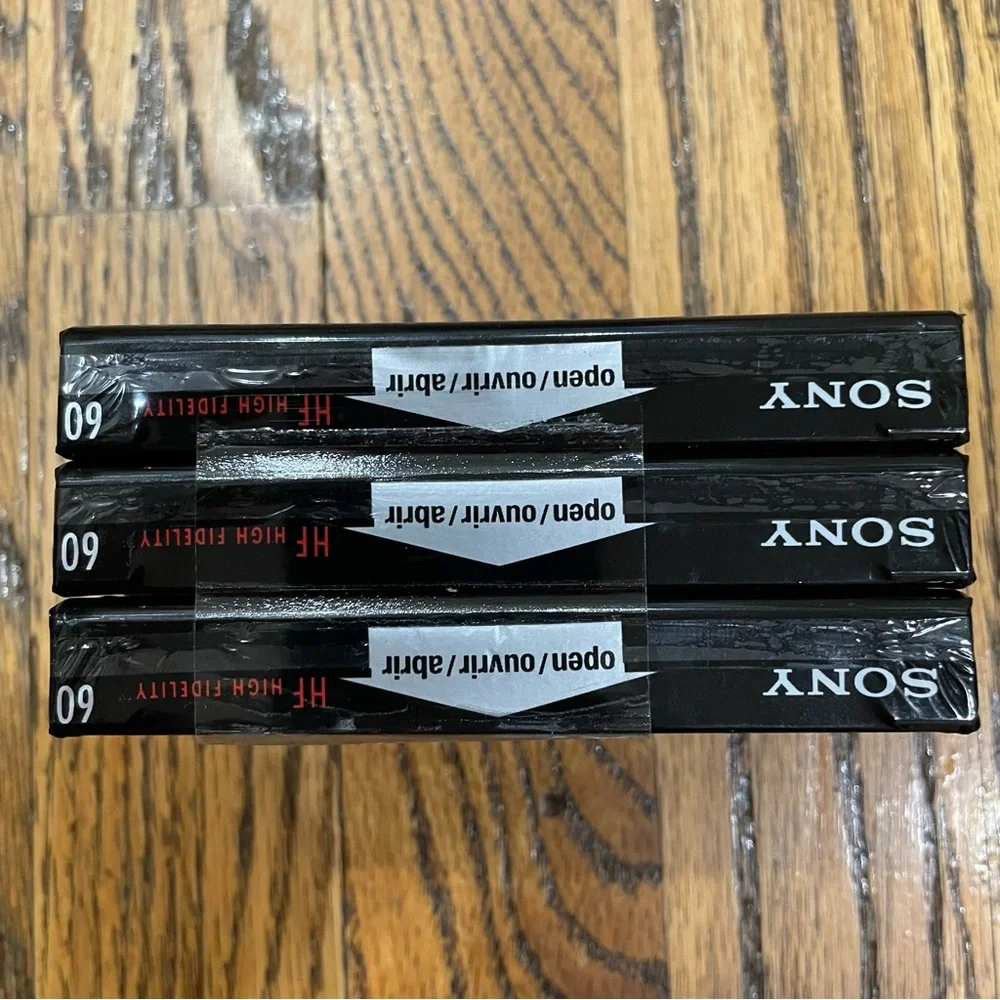 Sony HF 60 min. High Fidelity Blank Cassette Tapes - Lot of 3 New Sealed